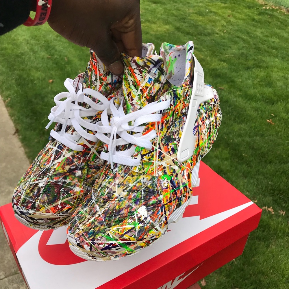 Custom Splatter Nike Huaraches Paint Splattered - Picture 6 of 7